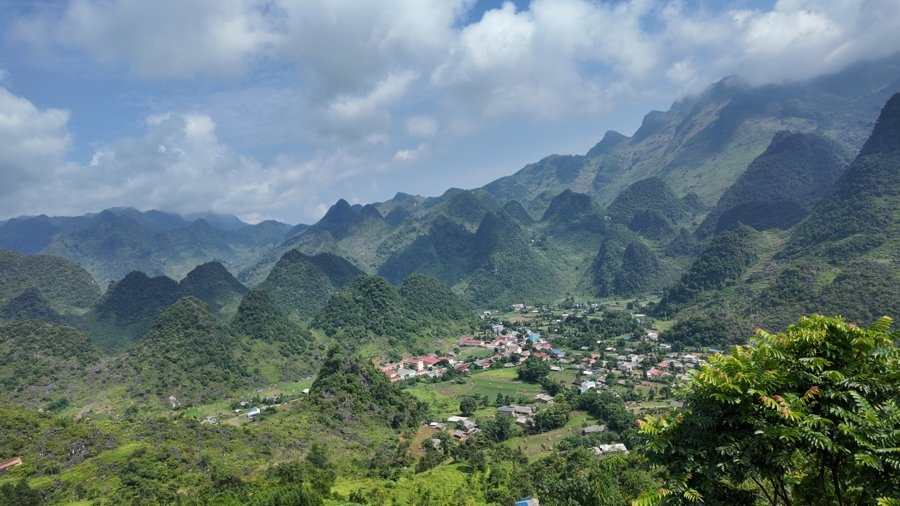 Mountain village viewpoint