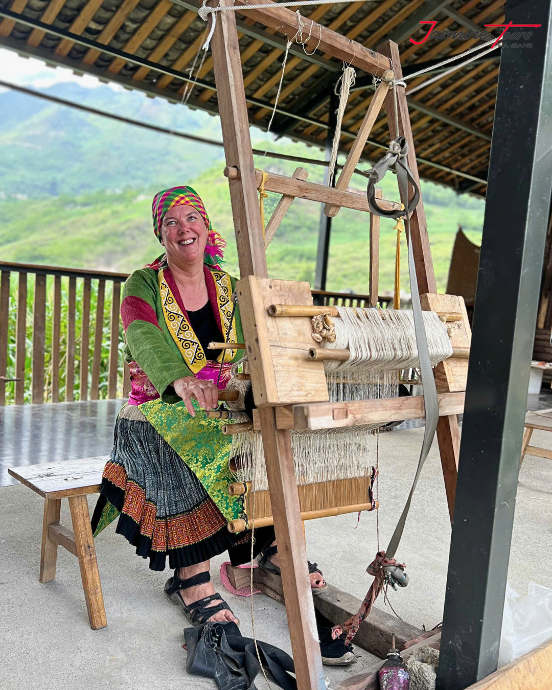 lung tam weaving village on ha giang loop route