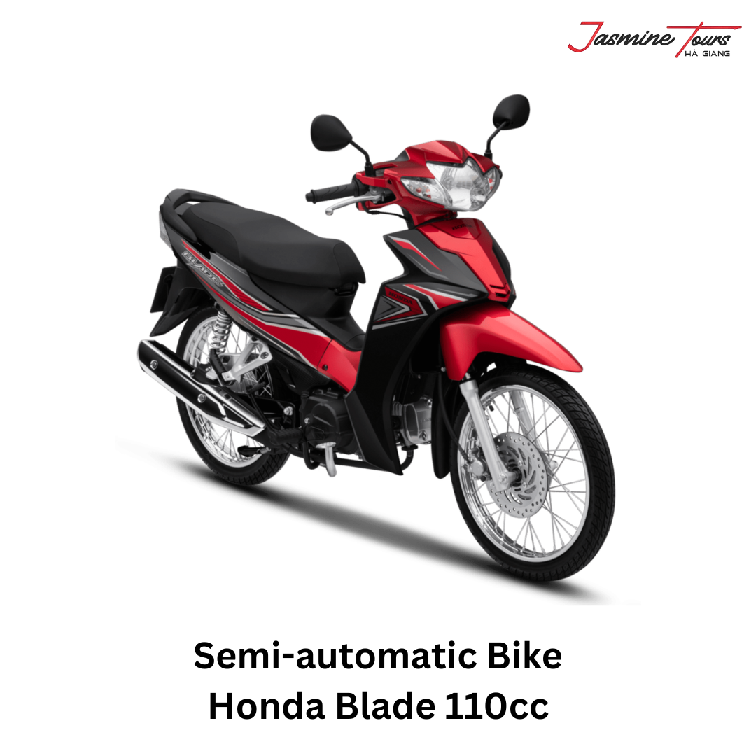 motorbike rental in ha giang first option semi-automatic bike honda blade 110cc