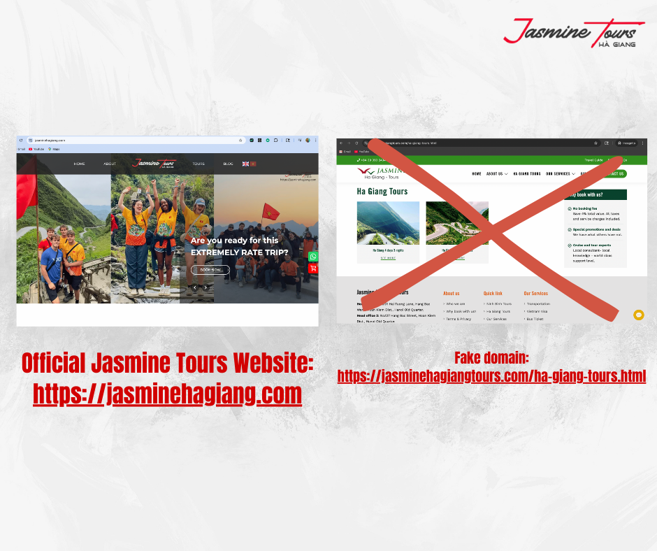 jasmine tours scam alert fake website domain