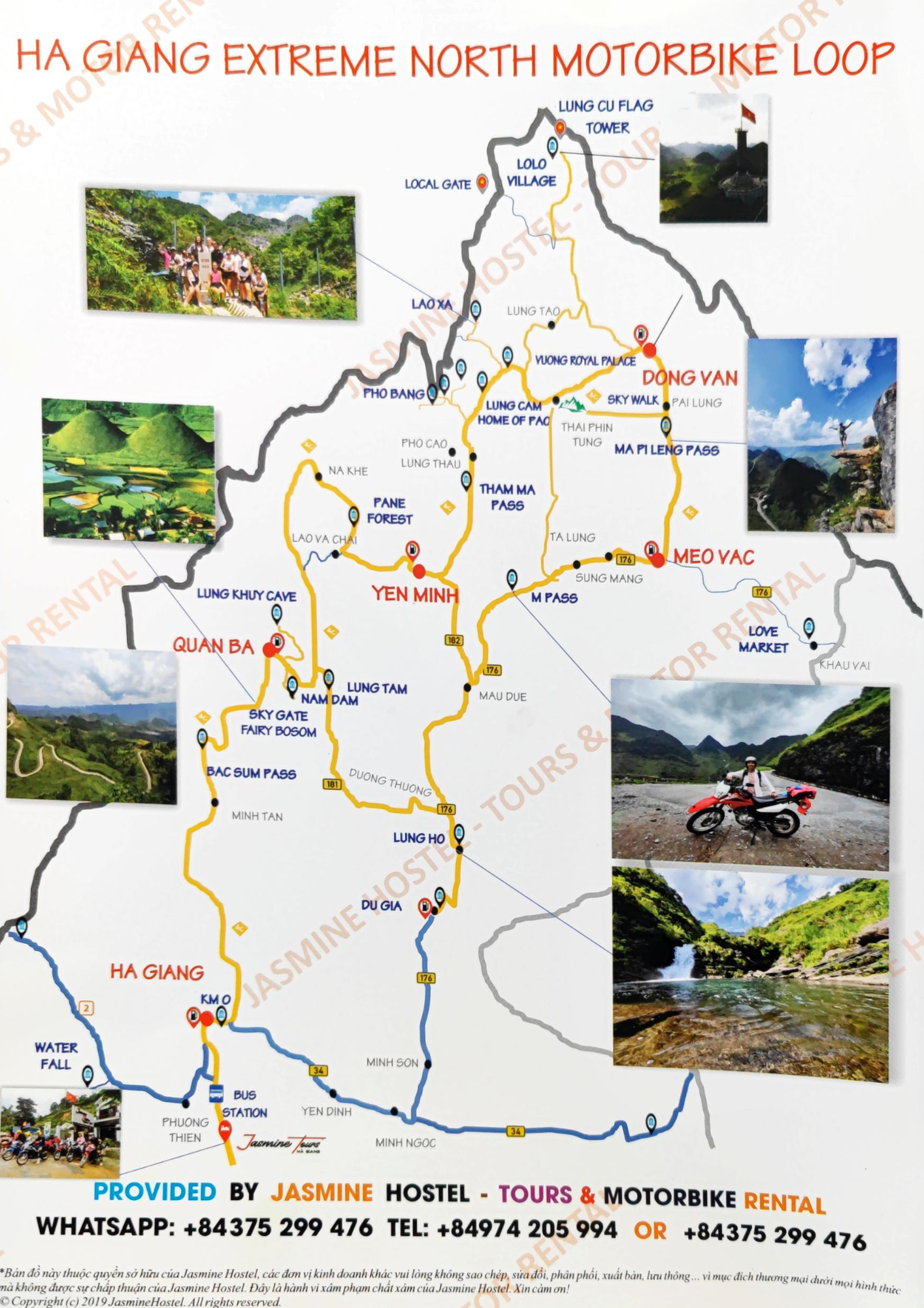 Ha Giang Loop Route map