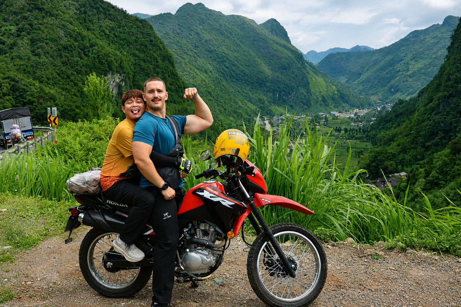 Ha Giang Motorbike Tour behind