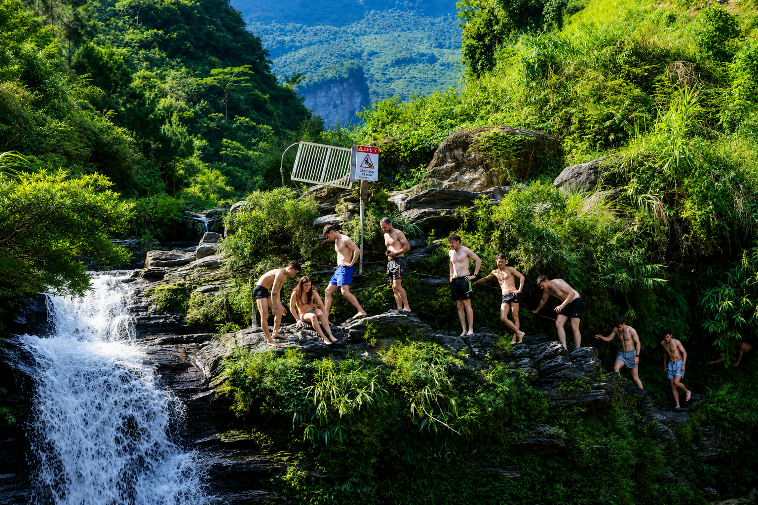Du Gia Waterfall Jump